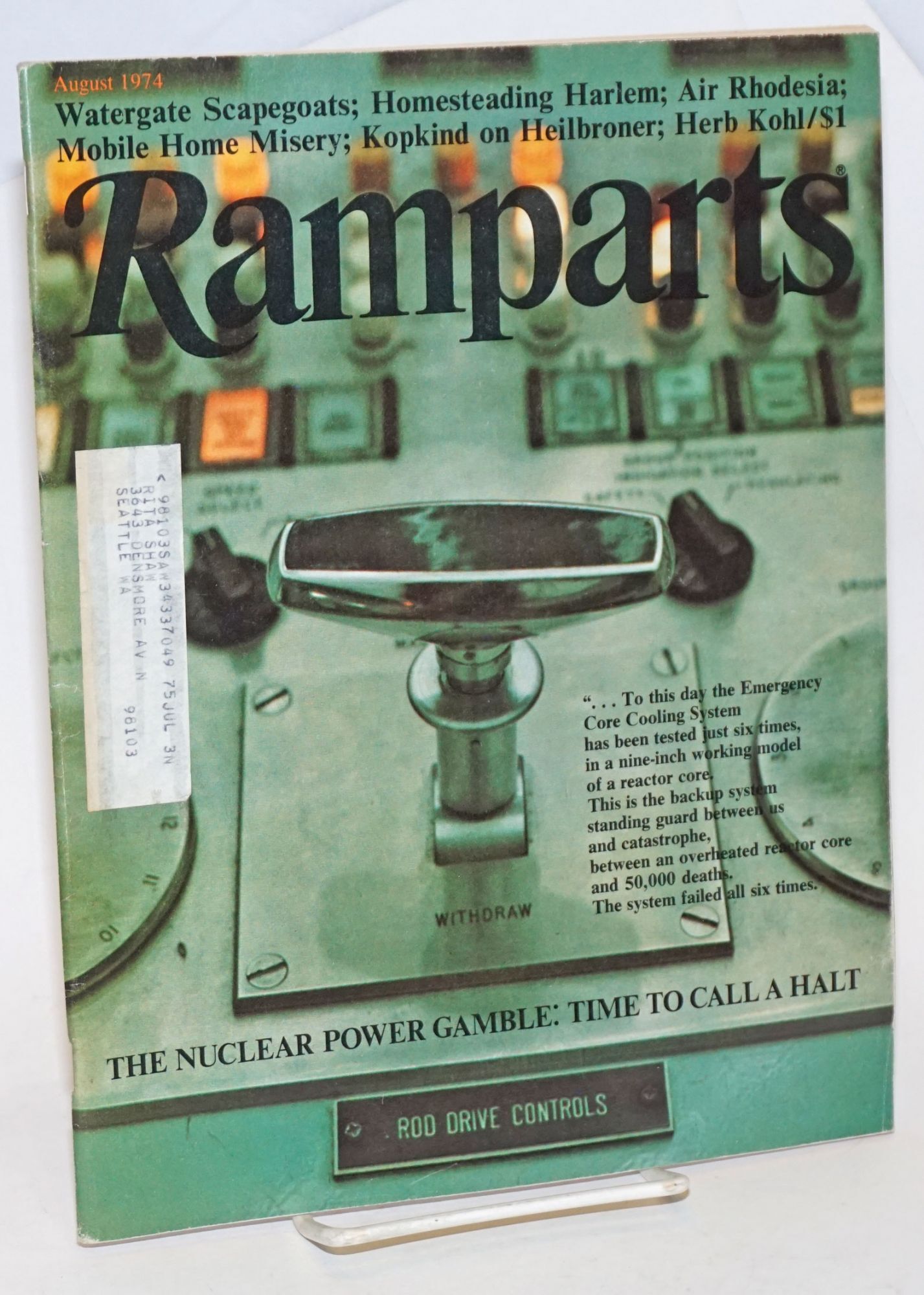 David Horowitz Ramparts Ramparts volume 13, number 1, August 1974 | David Horowitz, eds, Peter ...