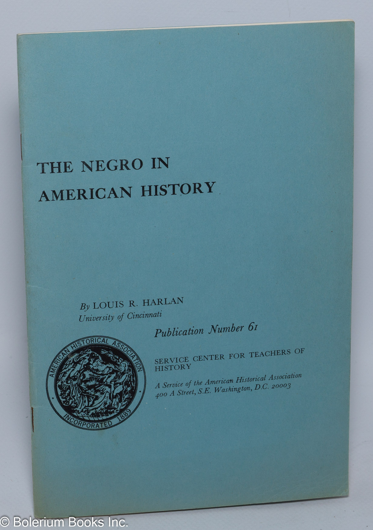 The Negro in American history | Louis R. Harlan
