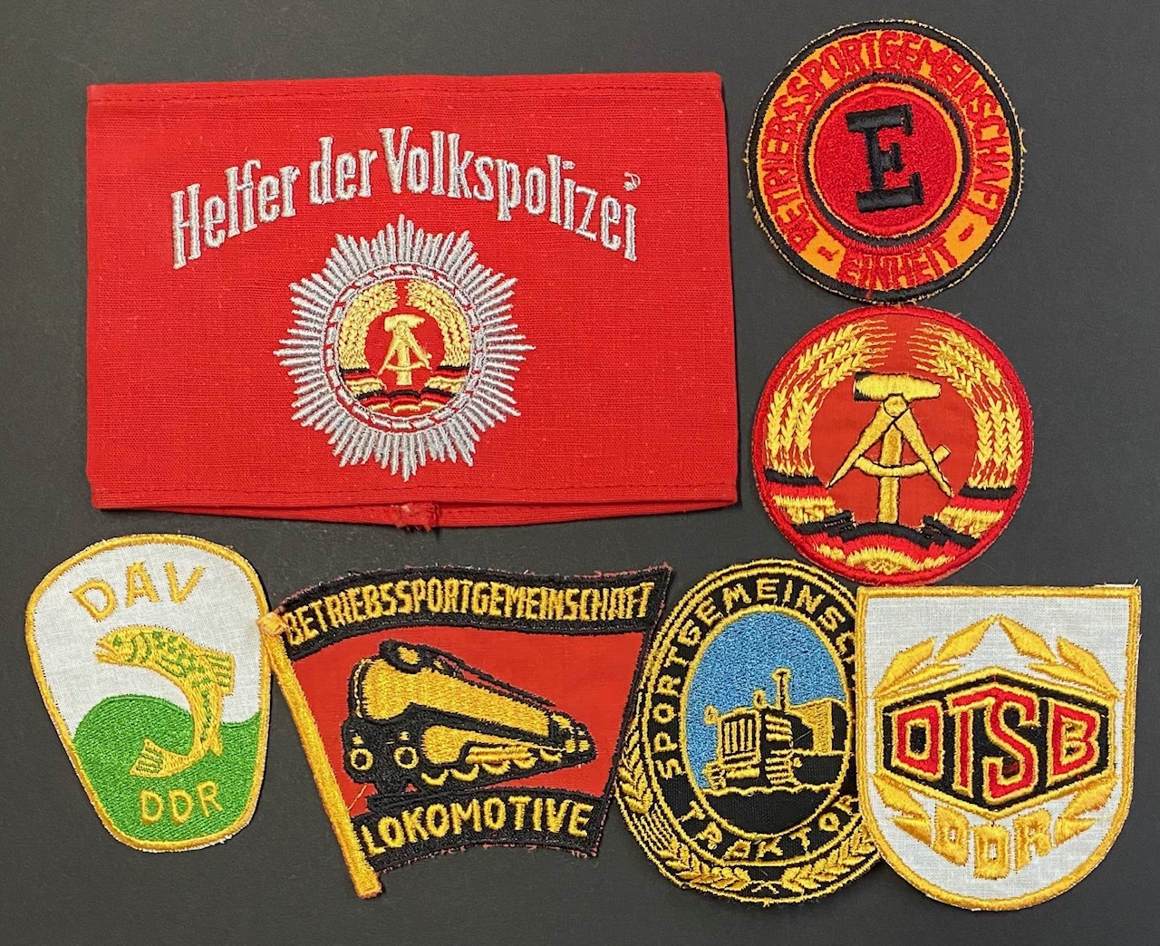 Helfer der volkspolizei armband for an East German civilian police ...
